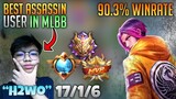 H2wo, “Best Assassin User in MLBB” | 90.3% Winrate on Ling (Top 1 Global) |17/1/6 KDA