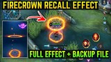 HOW TO GET FIRECROWN RECALL EFFECT FOR FREE || MOBILE LEGENDS