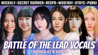 ranking the lead vocals of AESPA, SECRET NUMBER, STAYC, WEEEKLY, PURPLE KISS, WOO!AH!, & LIGHTSUM