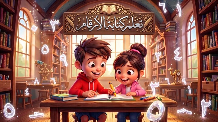تعلم كتابة الأرقام من 1 إلى 10 للأطفال _ مع آدم وسارة