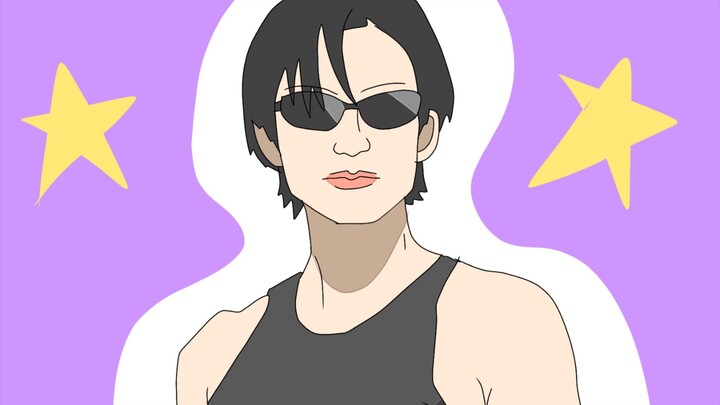 Drawing Trinity Dari Film The Matrix (1999) - Versi Dark Fantasy Di Akhir!