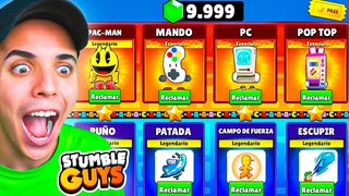 COMPRÉ TODO el NUEVO PASE *PAC-MAN* de STUMBLE GUYS y ESTO PASÓ...😨