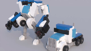 [Hoạt hình chuyển đổi] Đầu xe tải biến hình Lego nhỏ