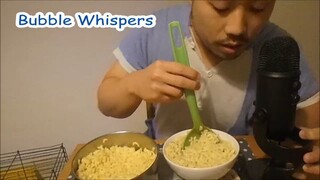Eating Macaroni Soup & Kale Asmr