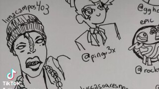 Doodling my Followers profile pic live on TikTok today. Is your profile pic in this video?