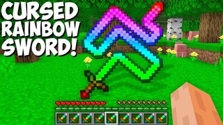 Why is this CURSED RAINBOW SWORD NEEDED in Minecraft ? STRANGEST SWORD !