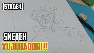 SPEED DRAW || Sketch Yuji Itadori JJK [Stage1]