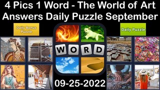 4 Pics 1 Word - The World of Art - 25 September 2022 - Answer Daily Puzzle + Bonus Puzzle