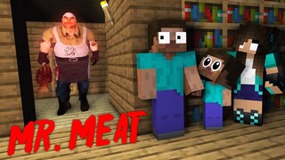 Monster School : HEROBRINE FAMILY VS MR. MEAT HORROR GAME Challenge - Minecraft Animation