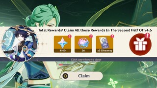 GOOD NEWS!! 4,140 PRIMOGEMS FOR BAIZHU AND WANDERER (5 Welkin Moons Giveaway)  - Genshin Impact