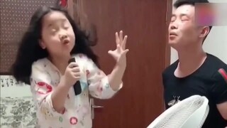 The daughter's acting is genuine, while the dad's emotions are heartfelt—such a drama queen!