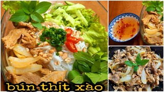 Cách làm BÚN THỊT XÀO - món ăn ngon mà làm lại đơn giản || BếpLửaHồng #61