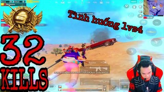 [PUBG Mobile] Skill nằm né đạn clear 4 địch lao tới và pha tính toán bo cuối 1 cân 7 IQ200