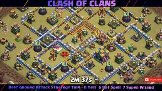 Best Ground Attack Strategy Th14 11 Yeti 6 Bat Spell 7 Super Wizard #2