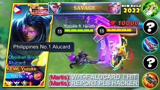 WTF DAMAGE!!! 😱 | Top GLOBAL Alucard PERFECT Build & EMBLEM for Auto SAVAGE on Solo High RANK! 🔥