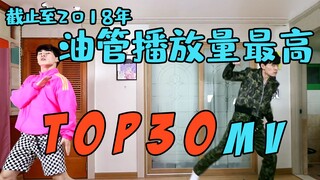 截止到8012年底，油管MV播放量TOP30！【精分小哥】