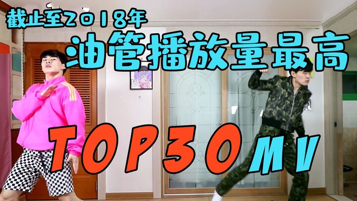 截止到8012年底，油管MV播放量TOP30！【精分小哥】