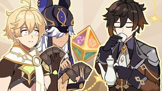 [Genshin Impact] Zhongli relies on cheating to play cards