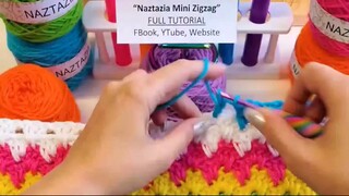 Crochet Mini Zigzag Stitch Pattern #shorts