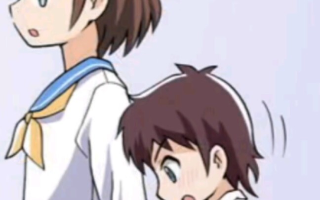 Cute boy walking and turning into a girl