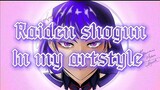 Drawing| Raiden Shogun| IbisPaint X |artstyle