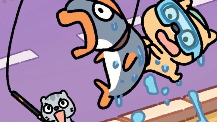 Helping Kōngkōng go fishing