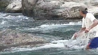 cast netting in Nepal | himalayan trout fishing |