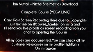 Ian Nuttall  course -   Niche Site Metrics Download