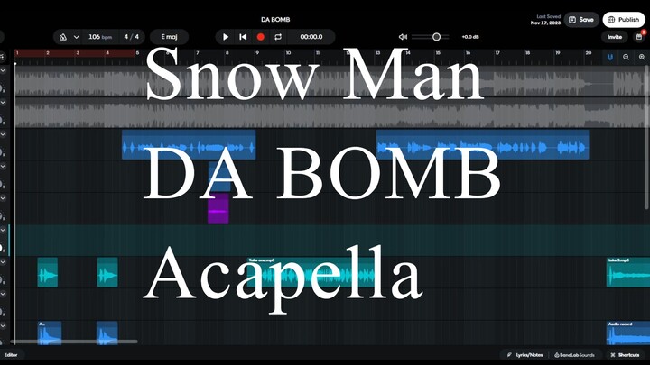【ACAPELLA】Snow Man - DA BOMB (feat. Bengyat)