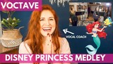 VOCTAVE I Disney Princess Medley I Vocal coach reacts!