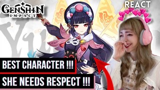 REACTING to YUNJIN - CHARACTER DEMO!!! Genshin Impact 2.4
