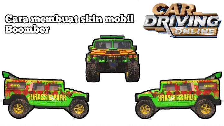 Cara membuat Skin Mobil Bomber Jurassic Park di Car Driving Online