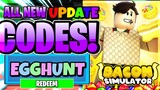ALL NEW *EGG HUNT* UPDATE OP CODES! | Roblox Bacon Simulator