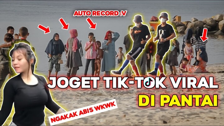 JOGET TIK-TOK VIRAL PARJAMBAN & KANAN KIRI DI PANTAI, AUTO BINGUNG WKWK
