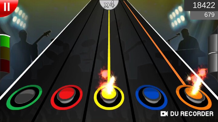 TROUGH THE FIRE AND FLAMES–dragon force(GUITAR FLASH MOBILE)