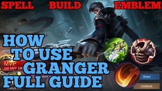 How to use Granger guide & best build mobile legends ml 2021