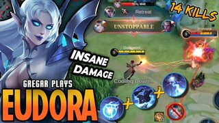 MLBB: Almost Lose! Eudora Hard Carry | Eudora Best Build in 2022 | Build Top 1 Global Eudora