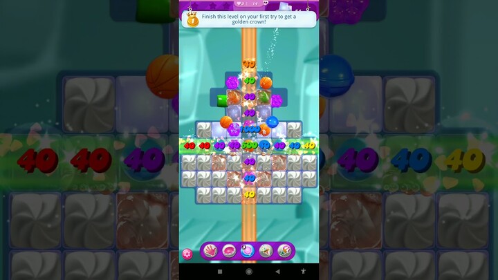 Candy Crush Saga: Level 14 || Score 263640 || First Try || Gold Medal