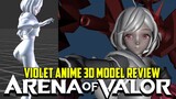 AOV 3.0: VIOLET ANIME SKIN | 3D MODEL REVIEW | Arena of Valor | LiênQuânMobile | 傳說對決 | 펜타스톰 | 伝説対決