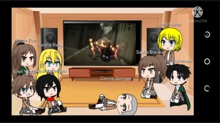 Past Aot react to Eren Titan Berserk vs Female Titan Scene Part 4 Final