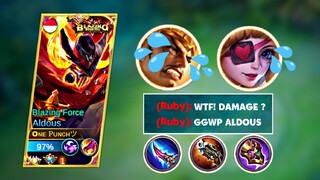 ALDOUS DESTROYED TANK GATOTKACA AND RUBY IN RANK! UNTIL MOONTON DETECT THEIR FEEDER