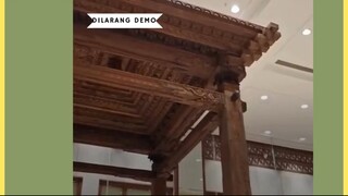 Musisi Ahmad Dhani melakukan pengecekan salah satu aula di Jakarta Convention Center (JCC), Senayan,