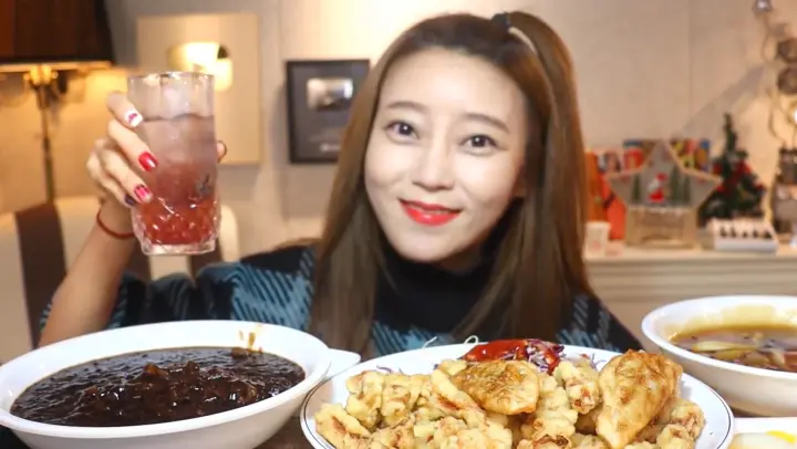 Mukbang | Jajangmyeon + Sweet-sour Pork