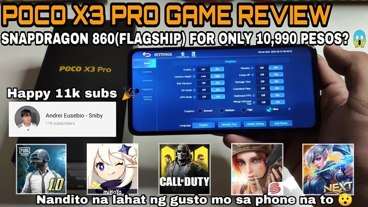 POCO X3 PRO Unboxing and Game review in ML, CODM, ROS, PUBGM and Genshin impact | Truly a beast 🔥