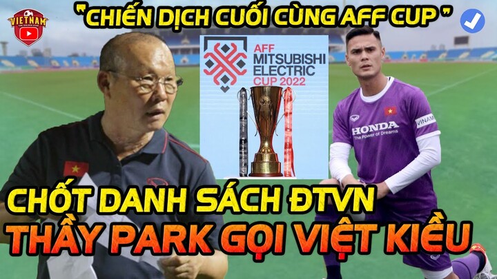 Tin HLV Park: Danh Sách ĐTVN Tháng 11, Việt Kiều Lên Tuyển Và Chiến Dịch Cuối Cùng AFF Cup