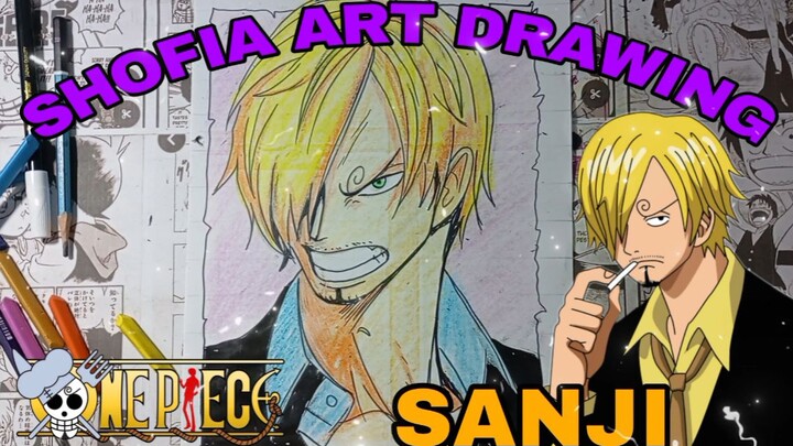 drawing sanji dari anime one piece