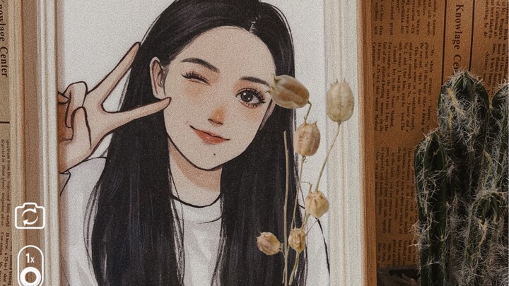 [Watercolor] Artwork Sharing | A Cute Young Lady