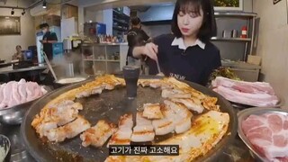 korean Girl Pork  MUKBANG |asmr