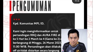 PERTANDINGAN ULANG RRQ VS AURA FIRE LAG KE 2 MATCH 2 | INFO PERTANDINGAN ULANG RRQ VS AURA FIRE