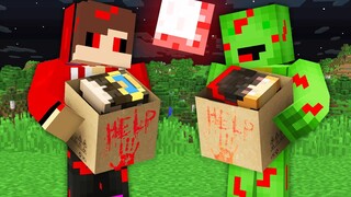 OMG JJ and Mikey Exe found A Nico and Cash Head in The Box in Minecraft - Maizen challenge